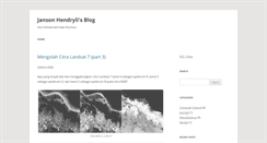 Desktop Screenshot of blog.jansonhendryli.net